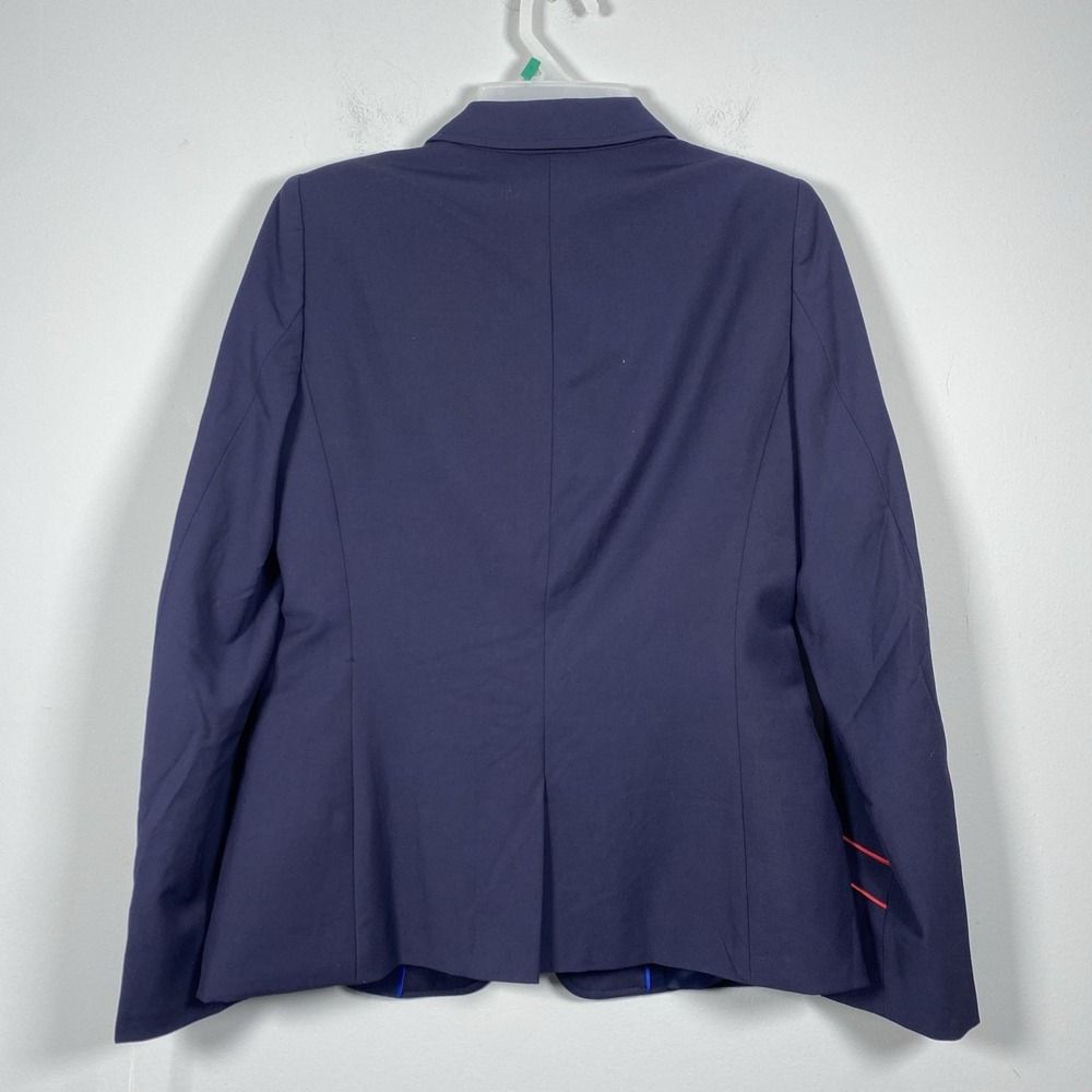 Lands End American Airlines Navy Blue Blazer Red Stripes Women's 2 Long Sleeve - Picture 4 of 9